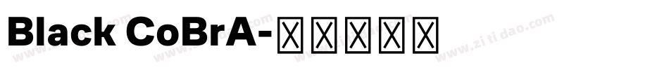 Black CoBrA字体转换